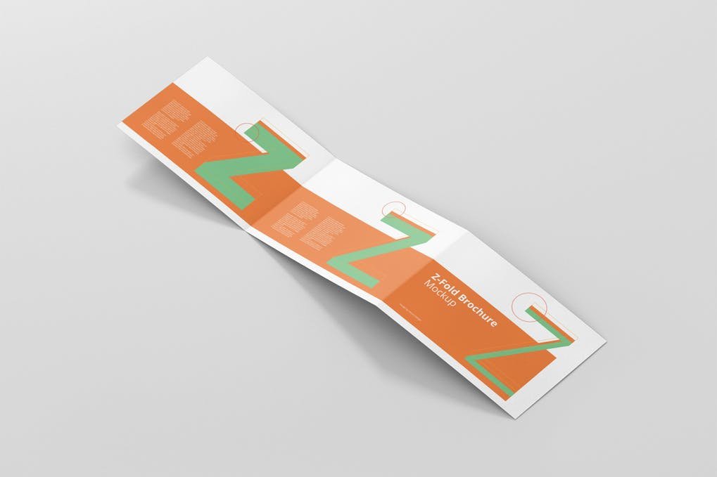 Slim Tri-Fold Brochure Mockup