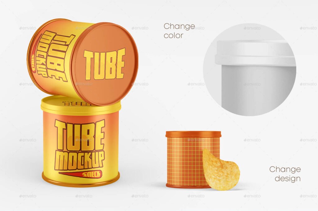 9+ Attractive Snack Tube Mockup PSD Templates - Mockup Den