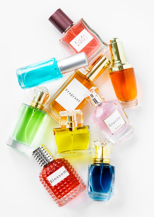 Small Perfume Bottle Set Mockup: