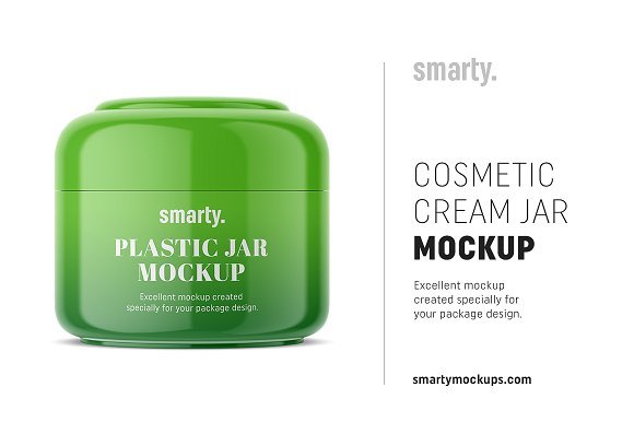 Smart Cosmetic Cream Jar Mockup Illustration