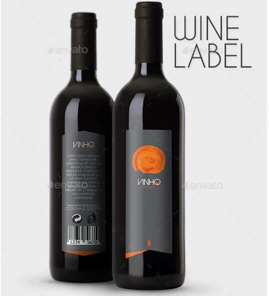Smart Design Two Black Wine Label Design
