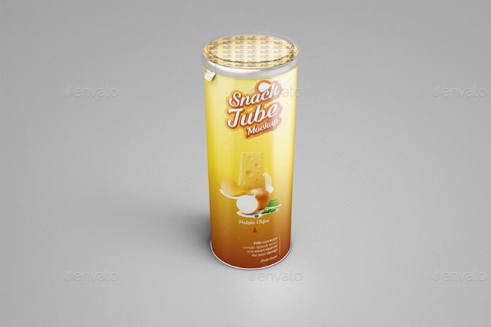 9+ Attractive Snack Tube Mockup PSD Templates - Mockup Den