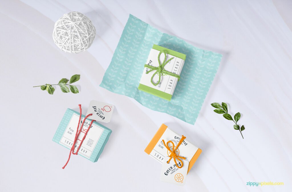 Soap Bar With Gift Wrapper Template