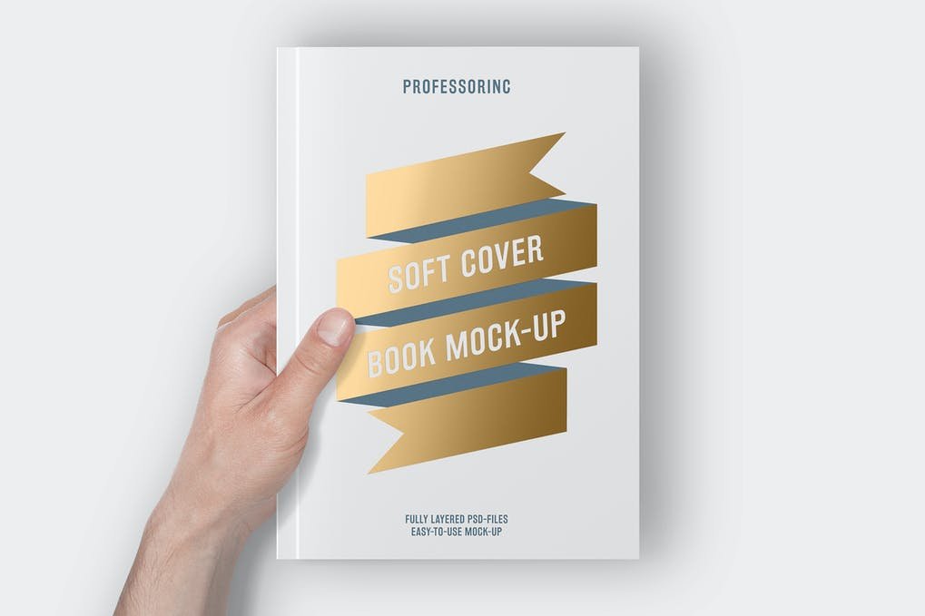 Soft Cover Book Mock-Up With Foil Stamping