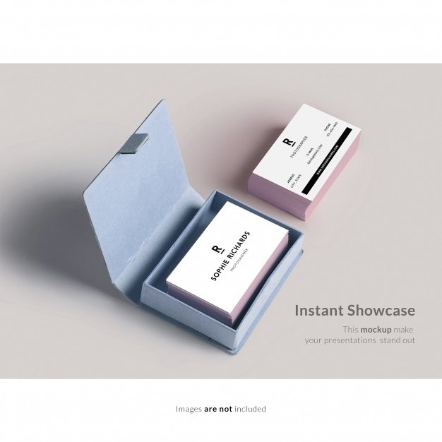 Square Box With Business Card Background