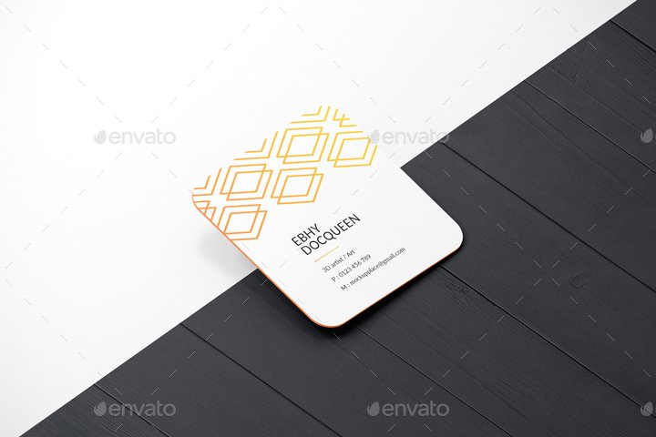 Square Business Card Mockup