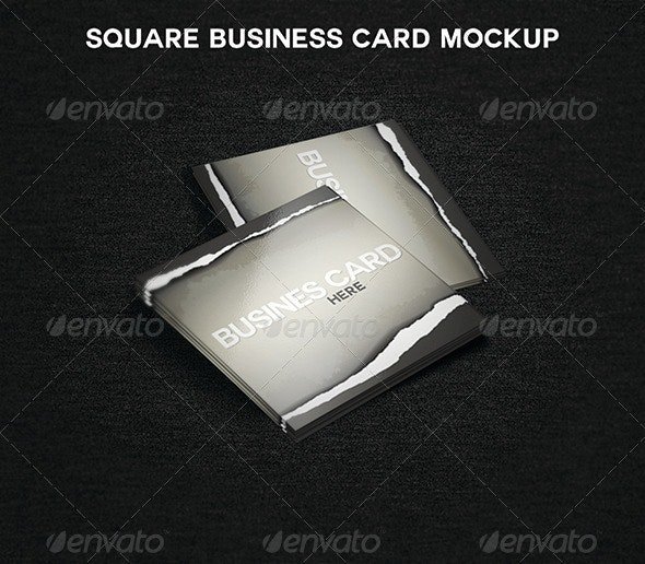 Square Business Card MockUp
