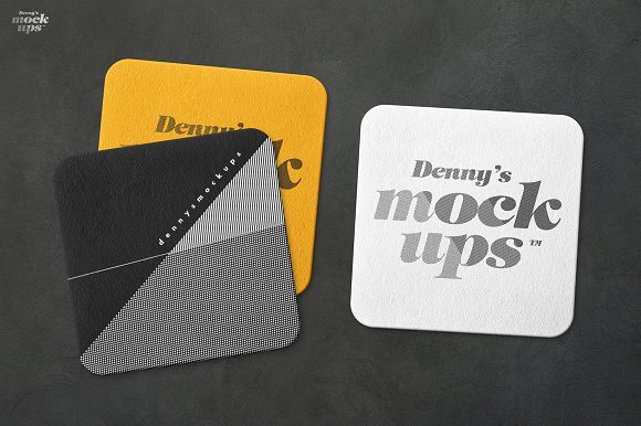 Square Coaster Mockup PSD.