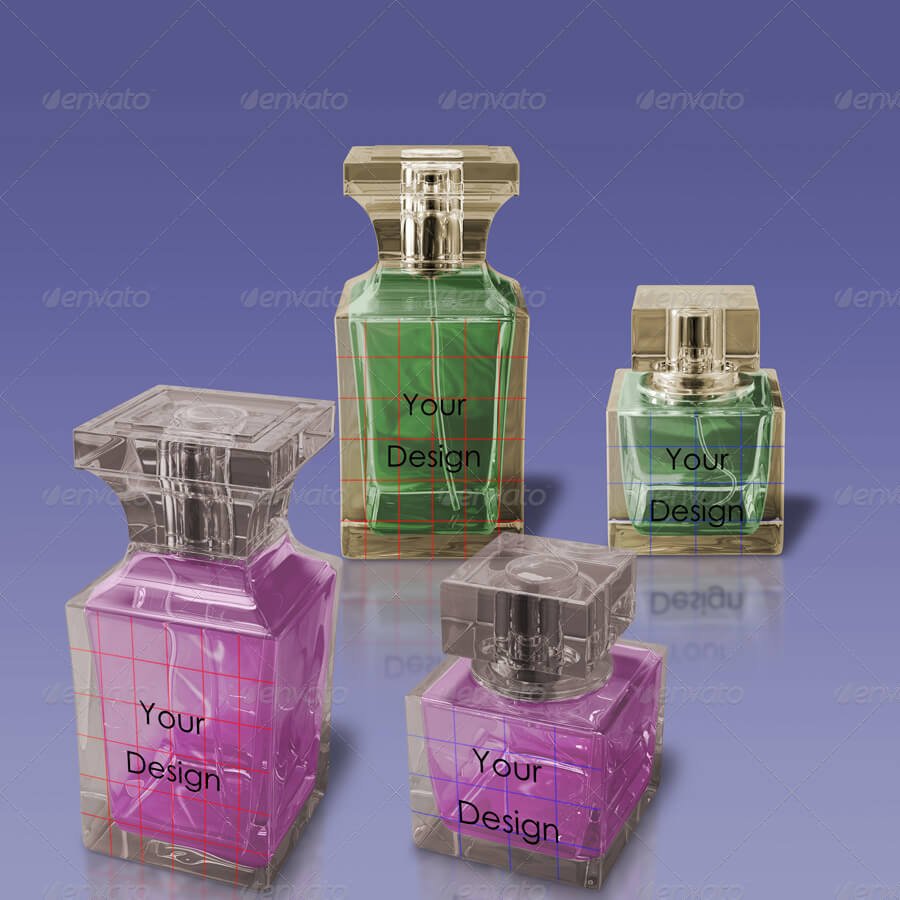 Square Perfume Bottle Mock-up