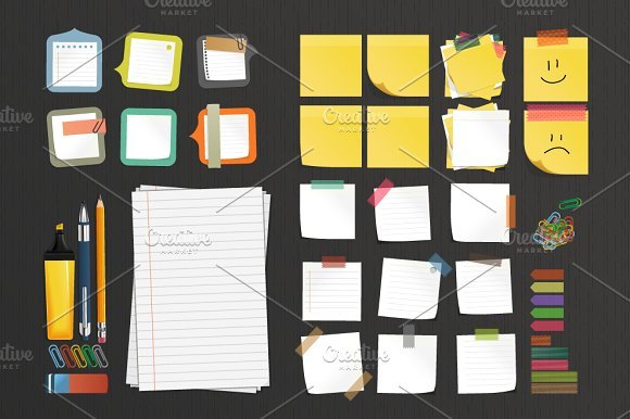 Download Free Sticky Notes Mockup 20 Creative Way To Display Msg