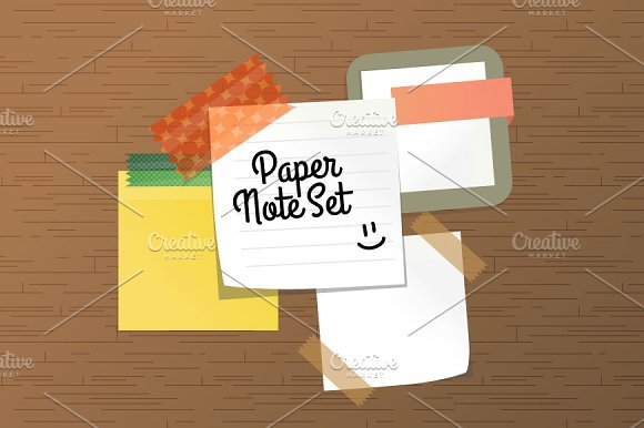 Sticky Paper Note Mockup PSD