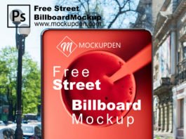 Free Street Billboard Mockup PSD Template