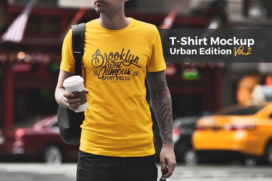17 Trendy Free Urban T Shirt Mockup PSD Template
