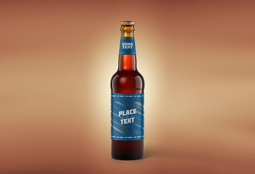 The Simple Beer Bottle PSD Design: