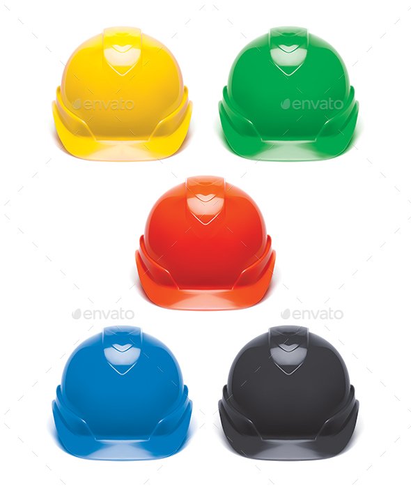 Three Hard Helmet In Three Different Color Variation