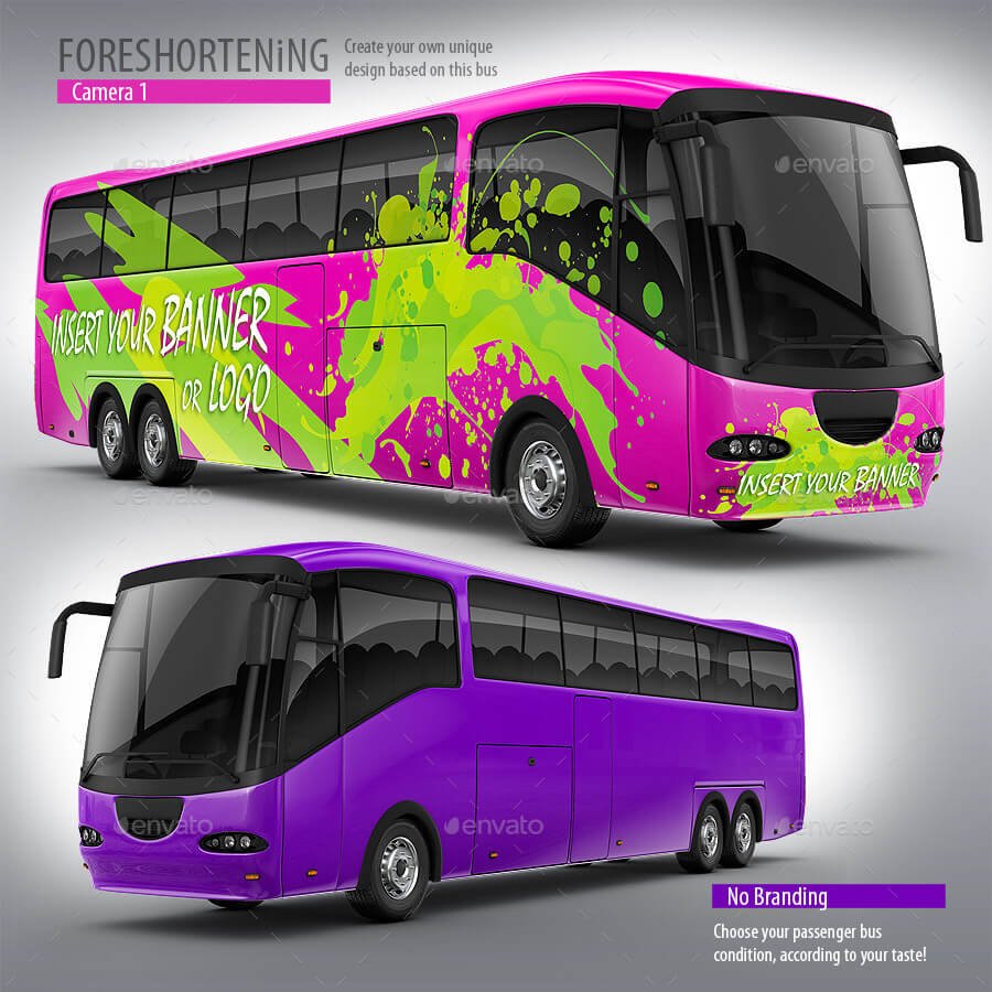 Tourist Branded bus Mock-up