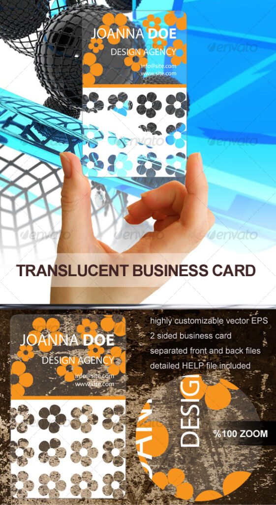 Translucent Plastic Card PSD Design.