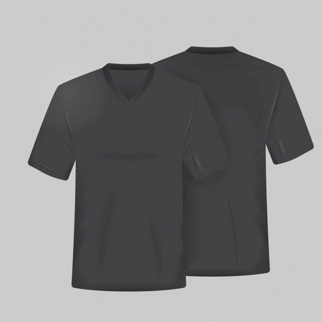 V-Neck Realistic Design Mockup