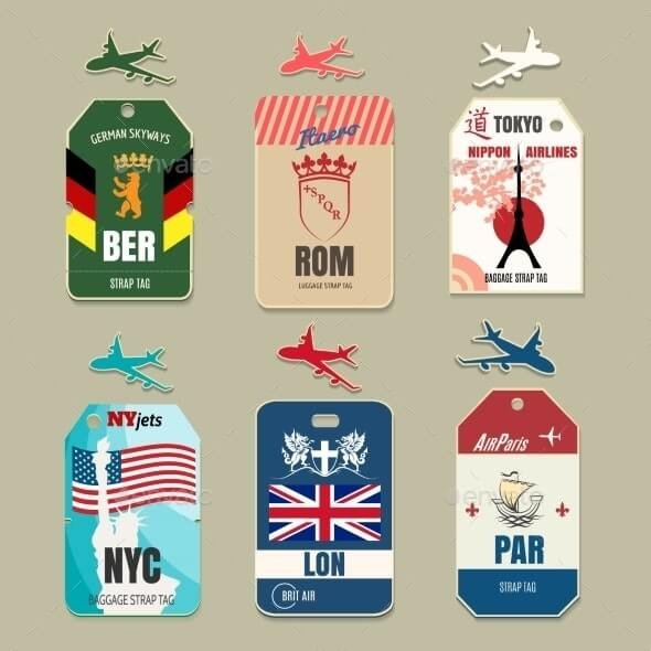6 Retro Vintage Tags and Labels