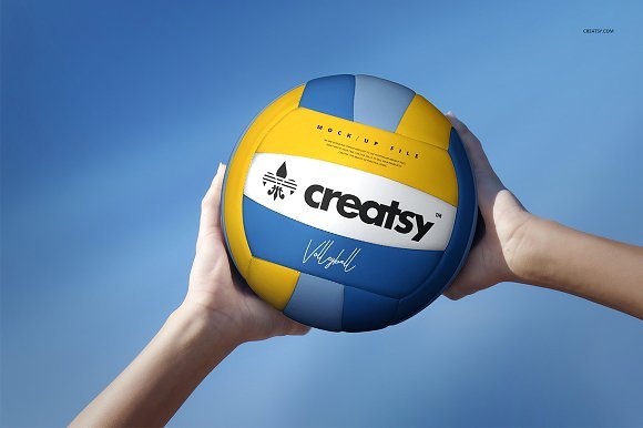 Volleyball Ball PSD Template Illustration