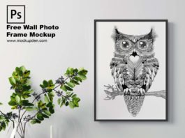 Free Wall Photo Frame Mockup PSD Template