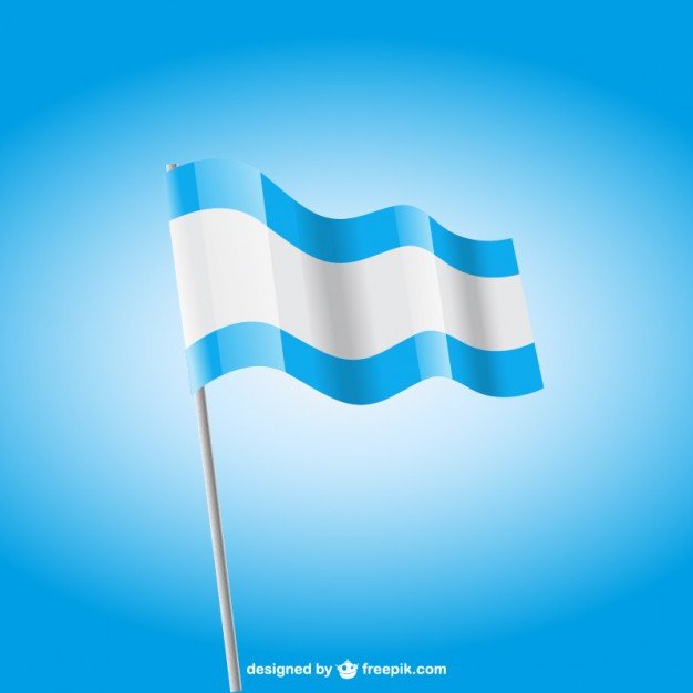 White And Blue Flag Mockup.