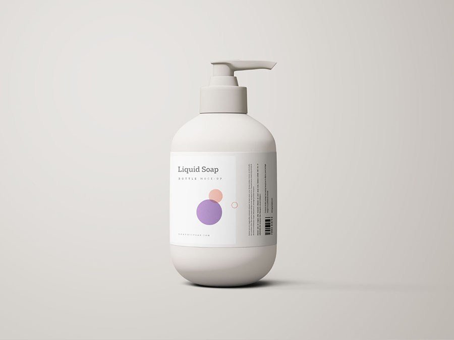 White Shampoo Bottle Mockup