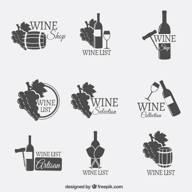 Wine Bottle Logo Vector Design