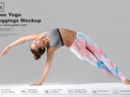 Free Free Yoga Leggings Mockup PSD Template