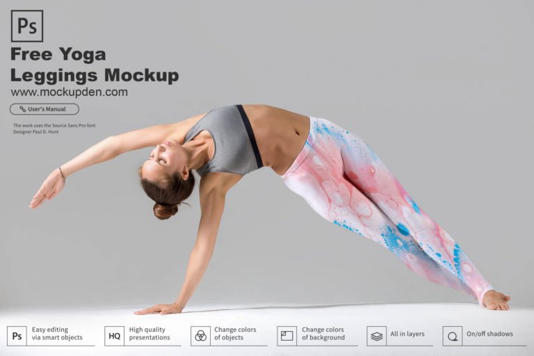 Free Yoga Leggings Mockup PSD Template