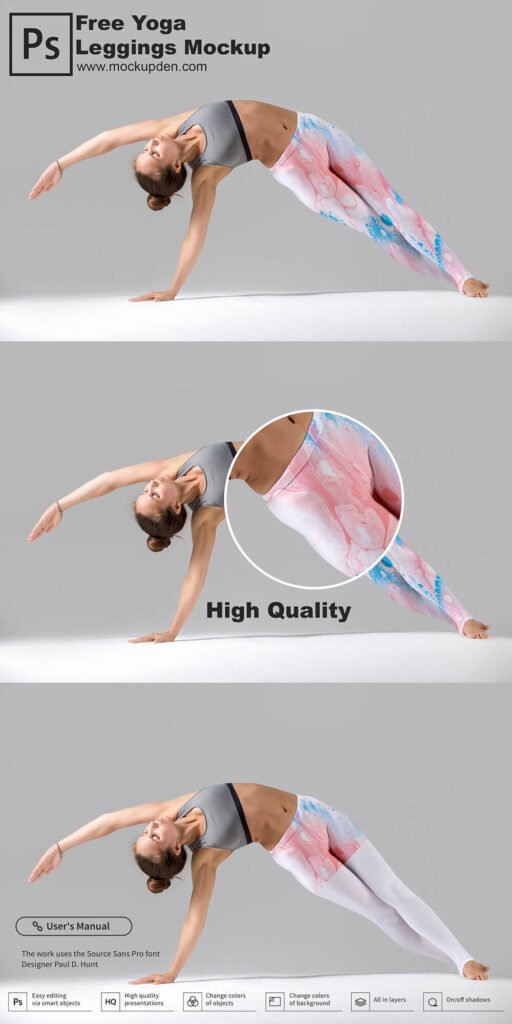 Free Yoga Leggings Mockup PSD Template