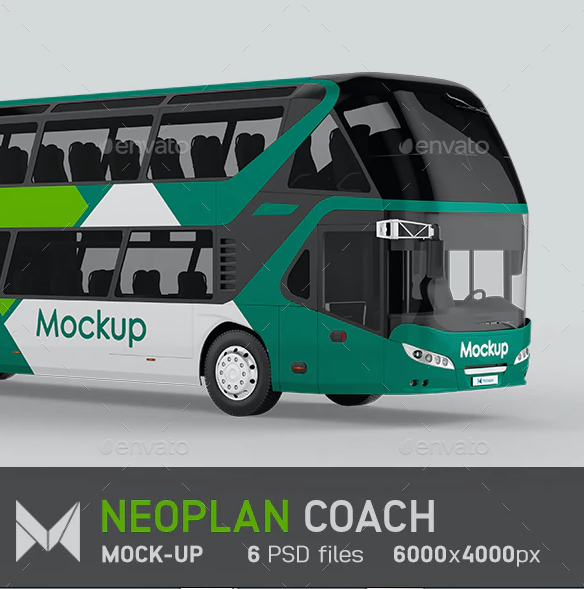 Neoplan Coach Bus Mockup