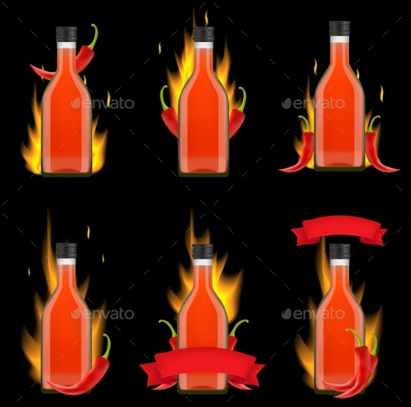 Tabasco Sauce Bottle Package Vector Realistic