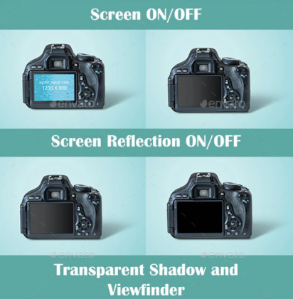 40+ Most Creative Free Camera Mockup PSD, Vector Templates