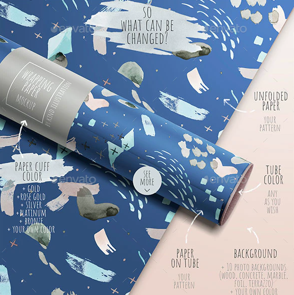 Wrapping paper mockup