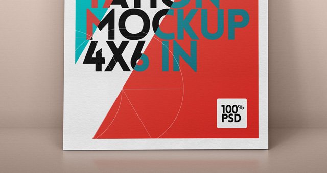 100% PSD 4X6 Flyer Mockup Free