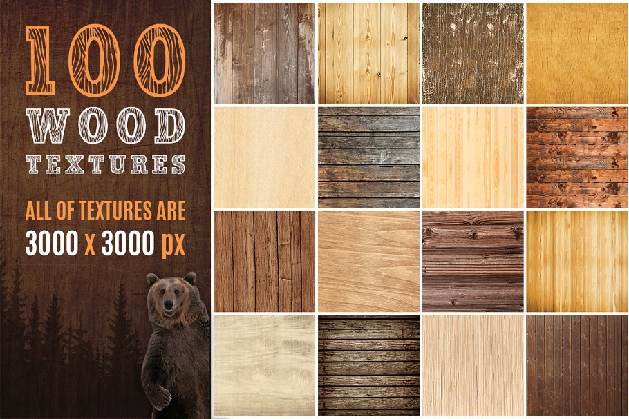 100 Wood Texture Design PSD Design template Download