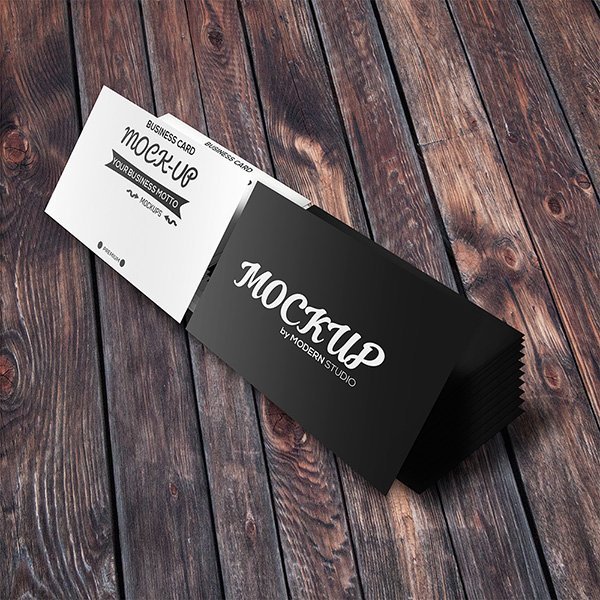 2 Stacks Freebie Business Card Mockup