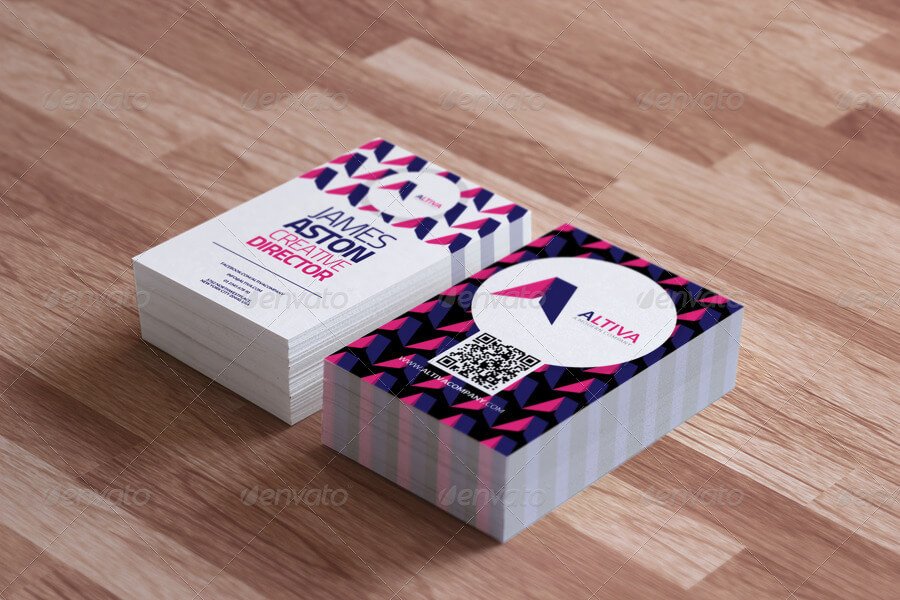 3D Pragmatic Business Card Mockup PSD: