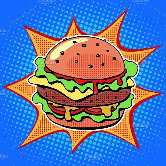 3D illustration of Fast Food Vector