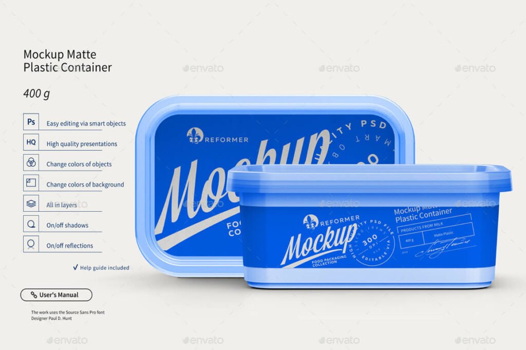 Download 27+Best Free Plastic Container Mockup PSD Templates