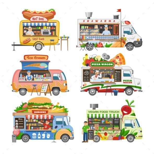 6 Food Truck Illustration.