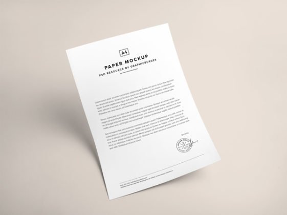 30+ Free A4 Paper Mockup PSD Templates Updated 2020