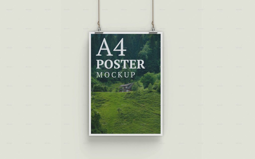A4 Poster Mockup - 10 PSD Files