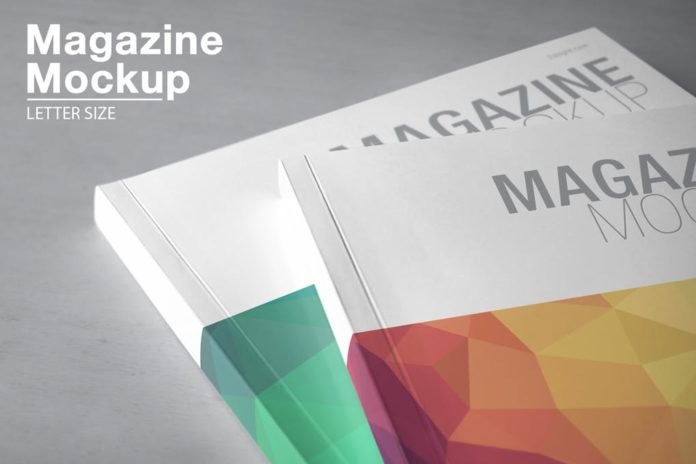 30+ Stunning Free Letter Size Magazine Mockup PSD Templates