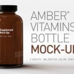Amber Supplement Bottle Mock-Up