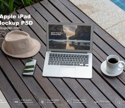 Free Apple iPad Pro Mockup PSD Template