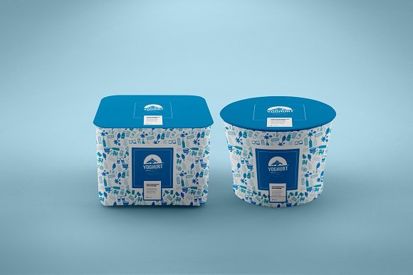 Artistic Design Plastic Yogurt Container PSD