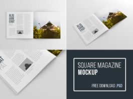27+ Attractive Free Square Booklet Mockup PSD template