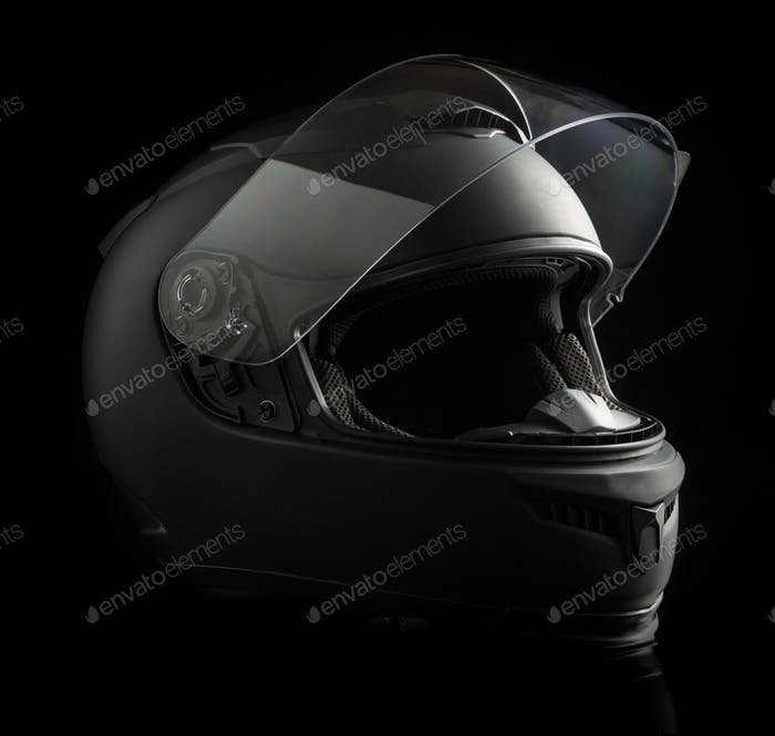 Attractive Black Color Helmet Illustration